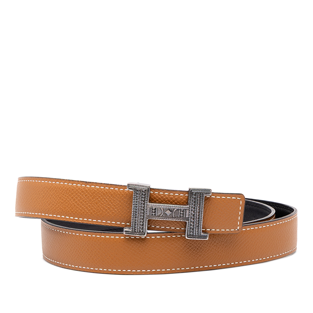 Pre-Loved Hermes Epsom H Touareg Reversible Belt